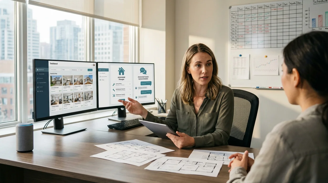 Illustration about Improving Property and Tenant Management with Automation